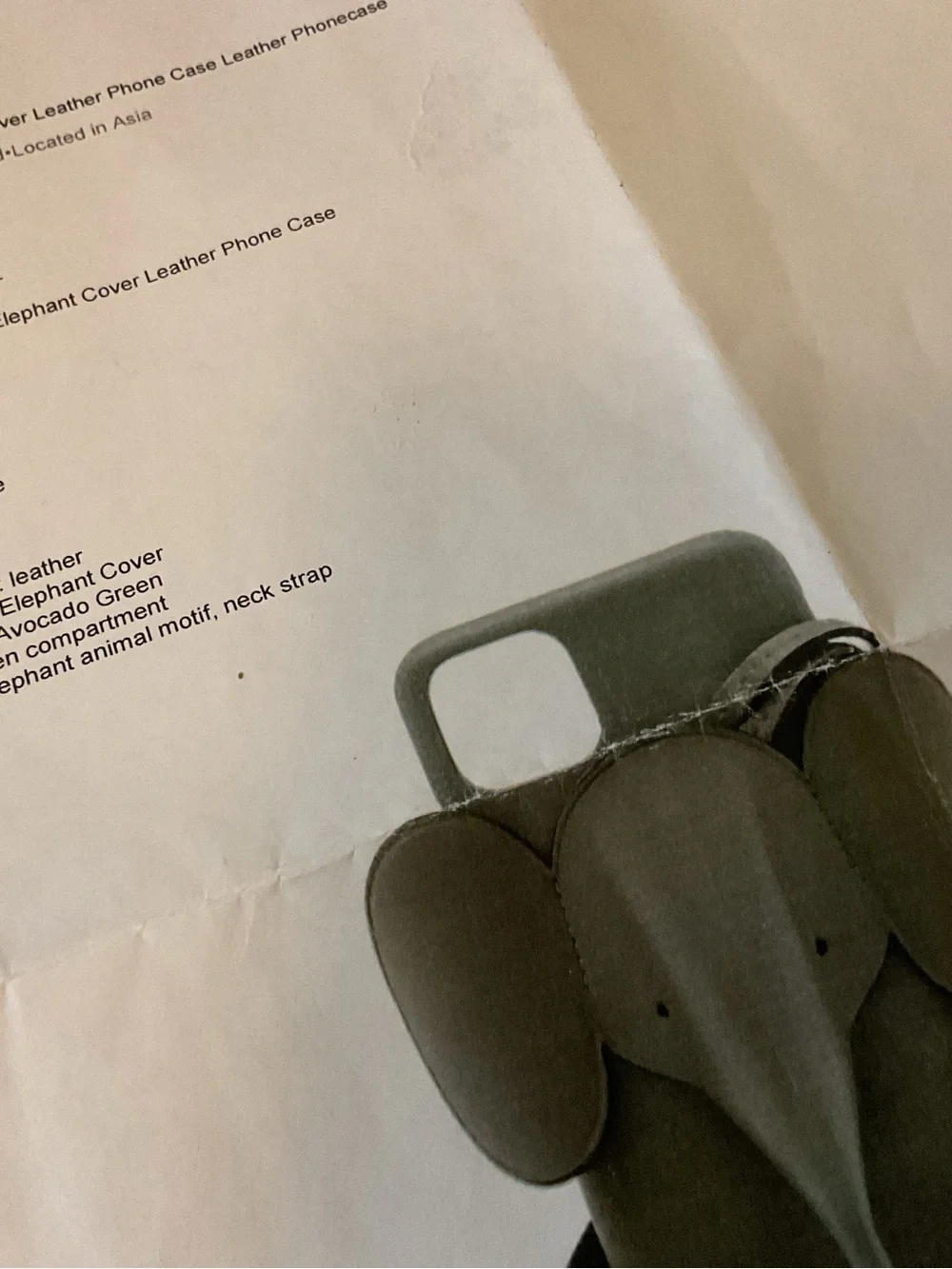 Loewe Elephant iPhone leather case w/ strap